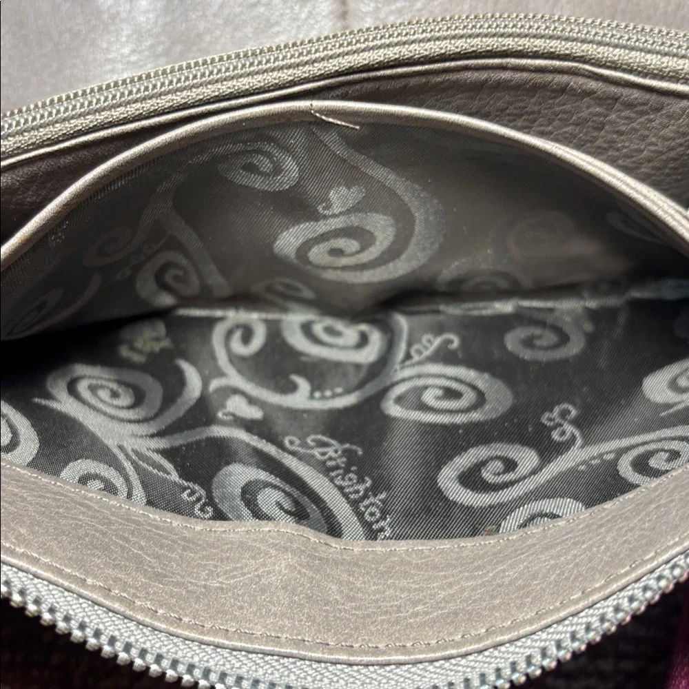 Brighton pretty tough studded medium leather wallet in Buff